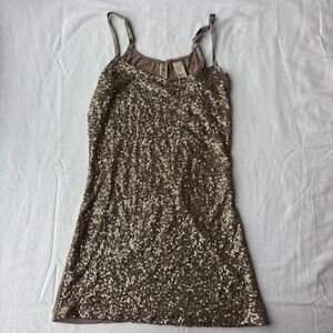 BKE Glittering Sequin Camisole Y2K